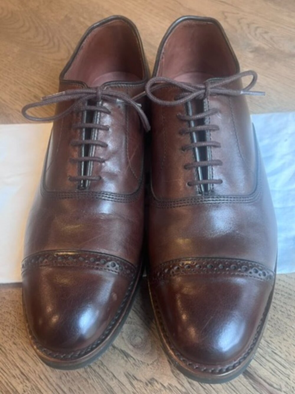 Allen Edmonds Fifth Avenue Cap-Toe Oxford Dress Shoe - Danite Sole - Size 10.5 E